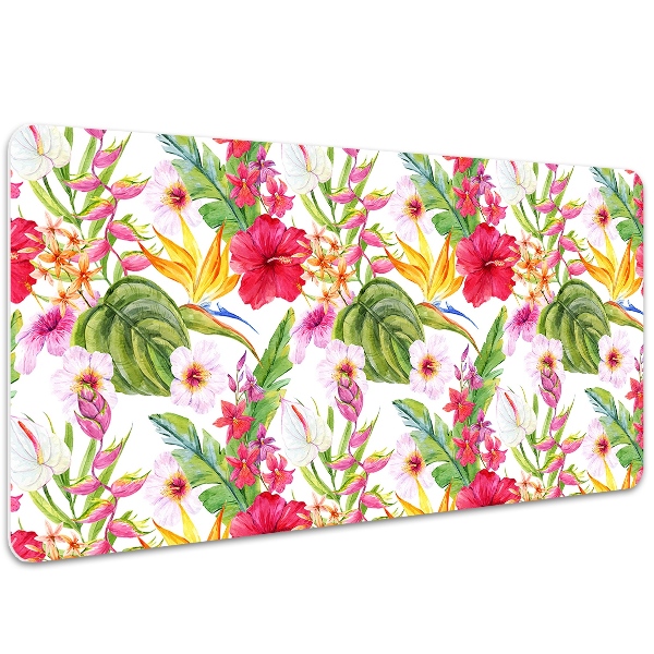 Desk mat exotic hibiscus