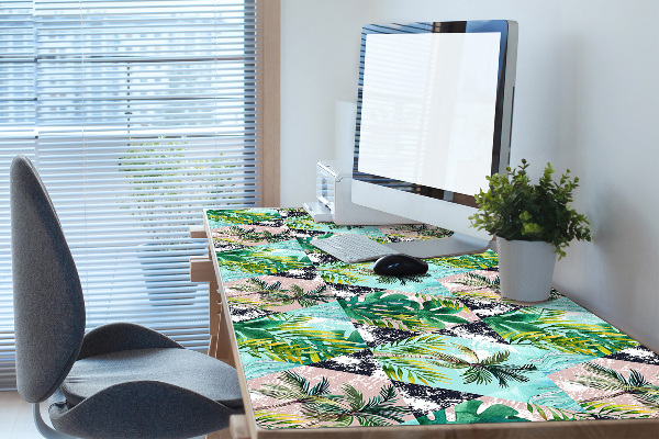 Large desk mat for children palm tree pattern