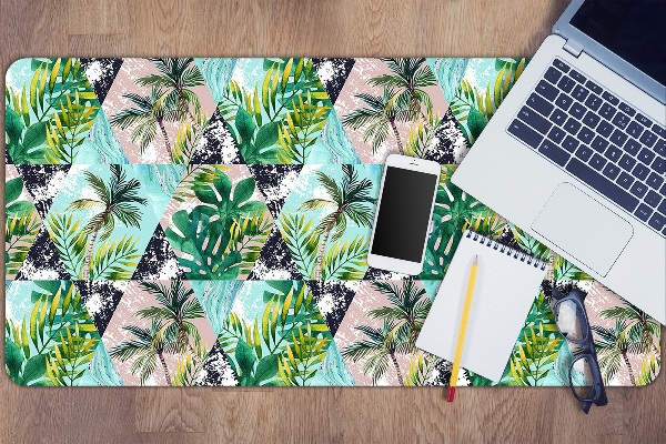 Large desk mat for children palm tree pattern