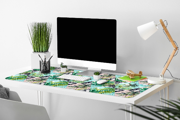 Large desk mat for children palm tree pattern