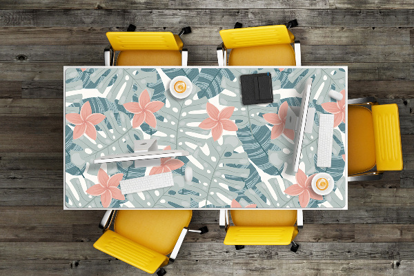 Full desk protector tropical mural