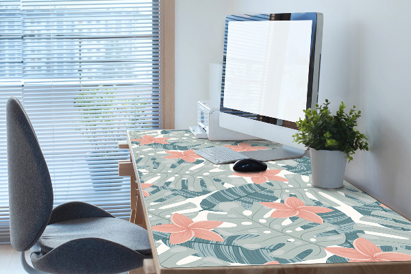 Full desk protector tropical mural