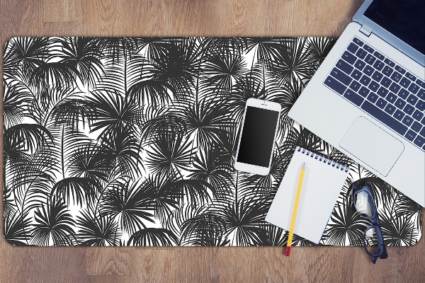 Large desk pad PVC protector black palm