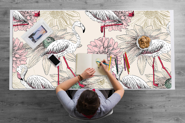 Full desk mat pink flamingo
