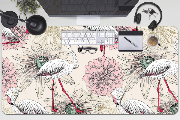 Full desk mat pink flamingo