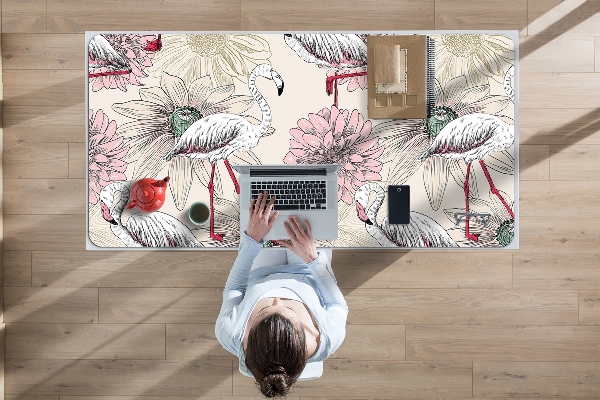 Full desk mat pink flamingo