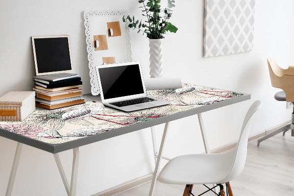 Full desk mat pink flamingo