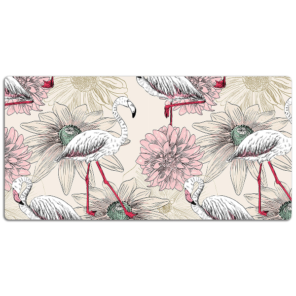 Full desk mat pink flamingo