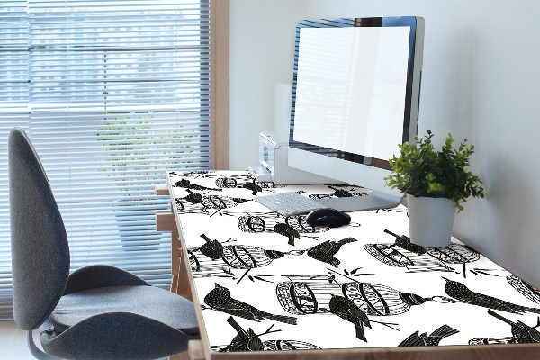 Large desk mat table protector bird cage