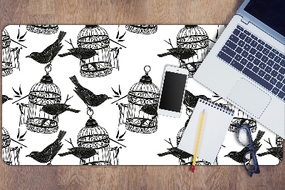 Large desk mat table protector bird cage