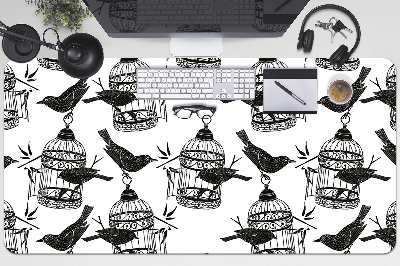 Large desk mat table protector bird cage