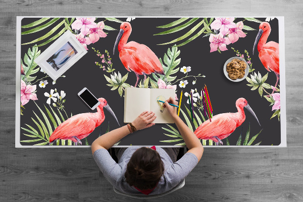 Full desk mat black flaming