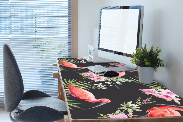 Full desk mat black flaming