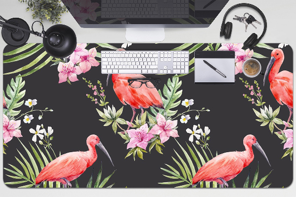 Full desk mat black flaming