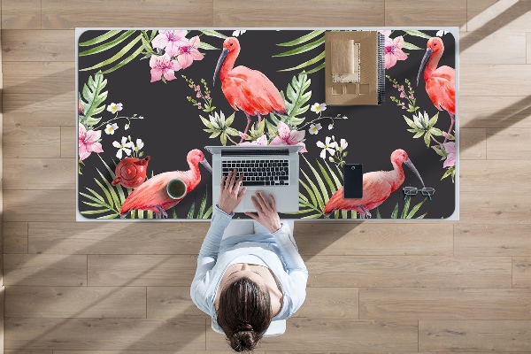 Full desk mat black flaming