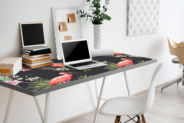 Full desk mat black flaming