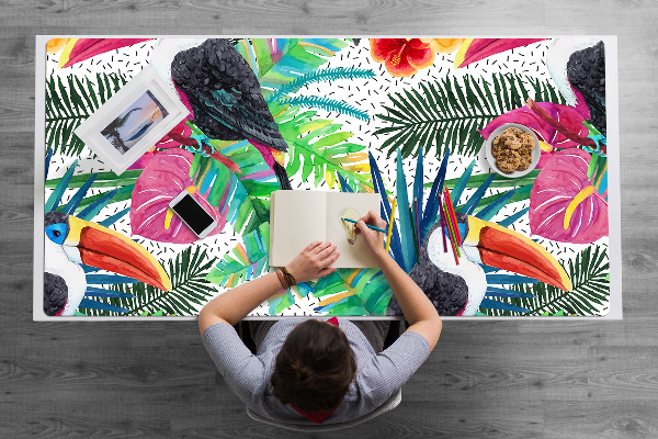 Large desk mat for children toucans