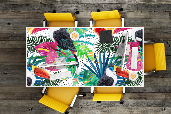 Large desk mat for children toucans