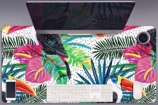 Large desk mat for children toucans