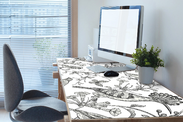 Full desk protector sketched birds
