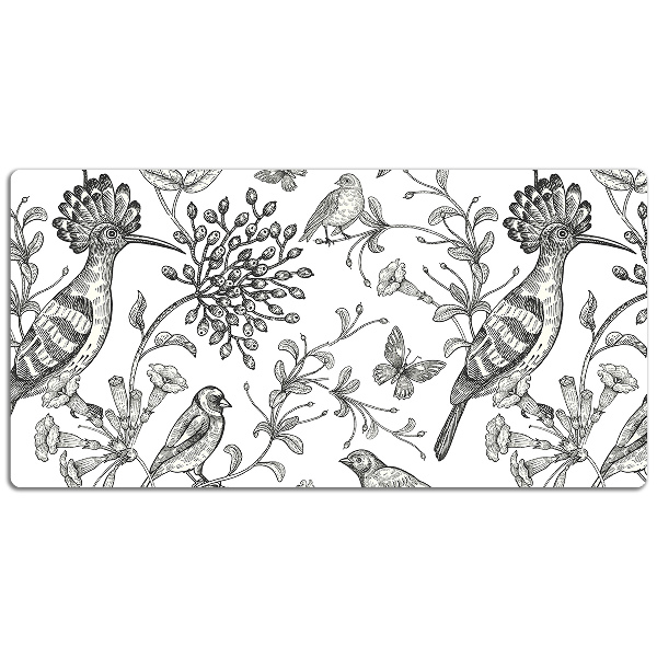 Full desk protector sketched birds