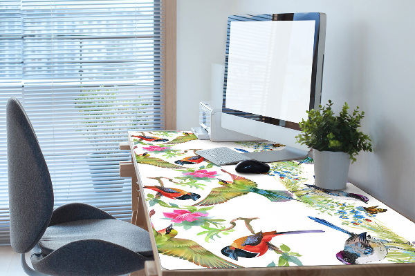 Full desk mat colorful bird