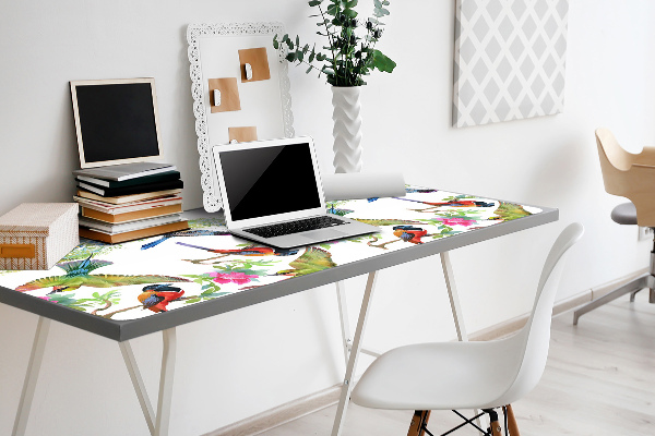 Full desk mat colorful bird