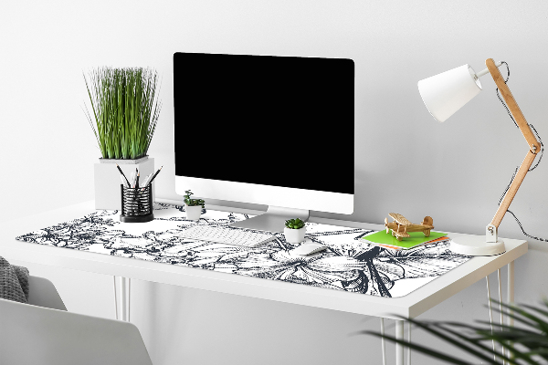 Full desk mat drawn birds