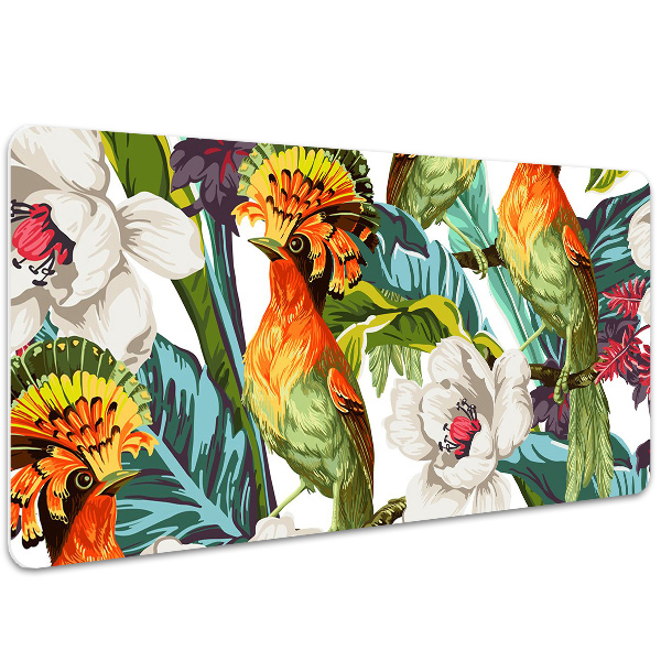 Full desk protector exotic birds