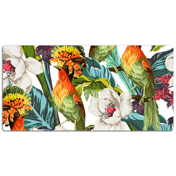 Full desk protector exotic birds