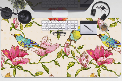 Full desk mat Flowers and Birds