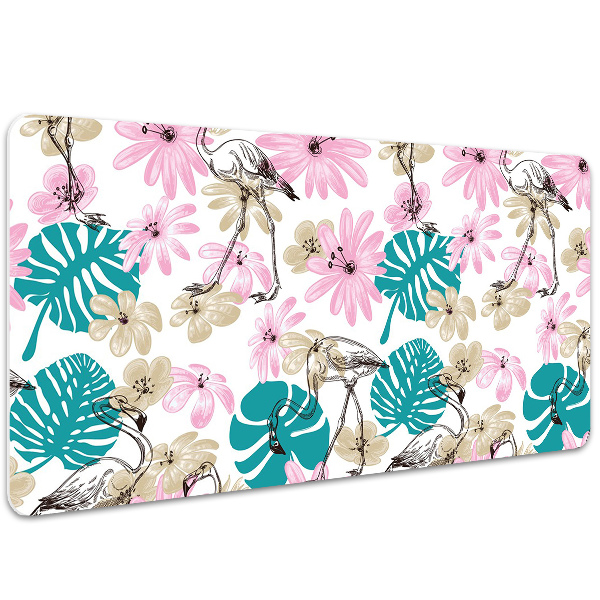 Full desk pad painted flamingos
