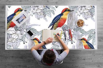 Full desk mat painted birds