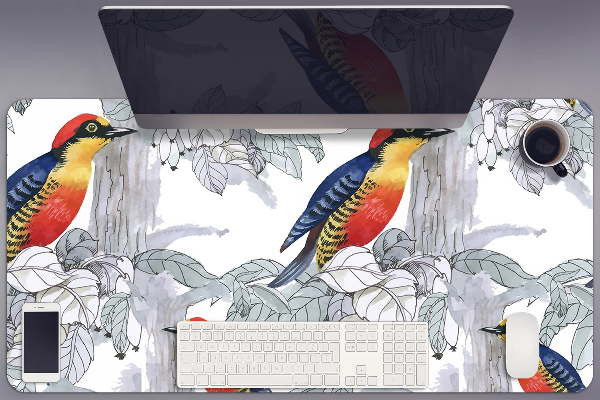 Full desk mat painted birds