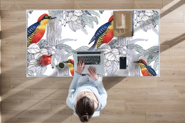 Full desk mat painted birds