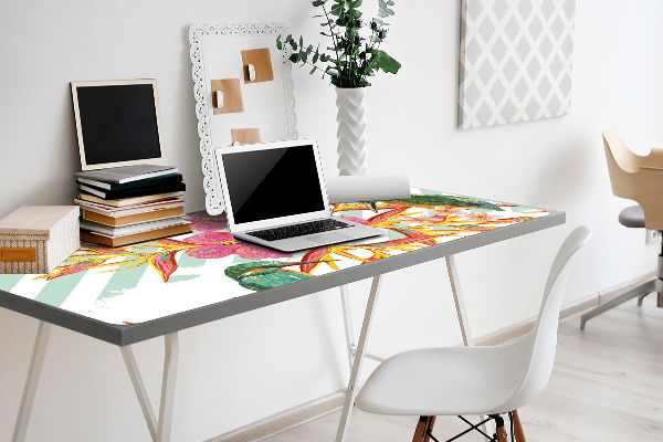 Large desk pad PVC protector summer birds