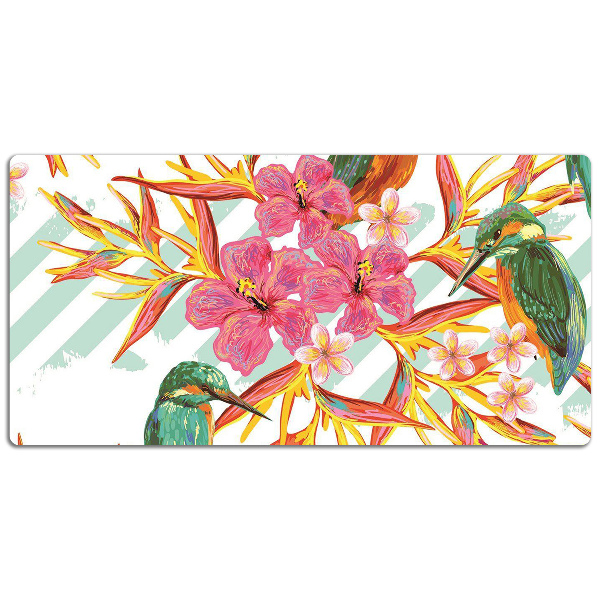 Large desk pad PVC protector summer birds