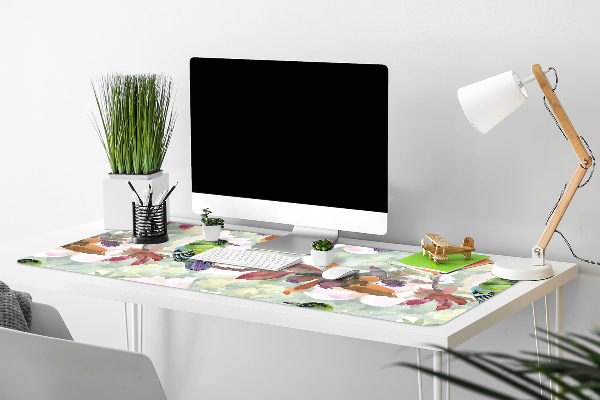 Full desk protector exotic birds