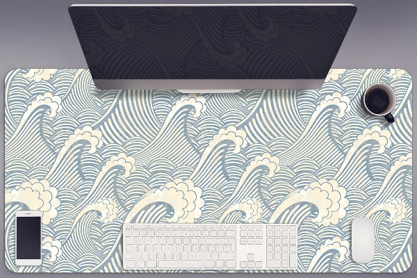 Large desk mat for children Ocean waves