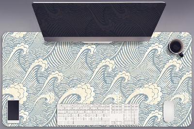 Large desk mat for children Ocean waves