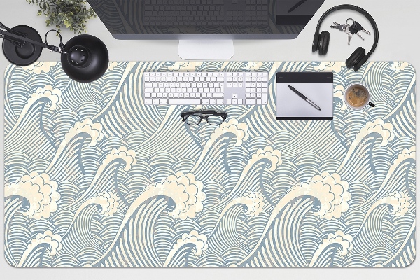 Large desk mat for children Ocean waves