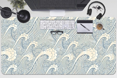 Large desk mat for children Ocean waves