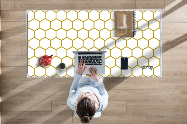 Large desk mat table protector Honeycomb