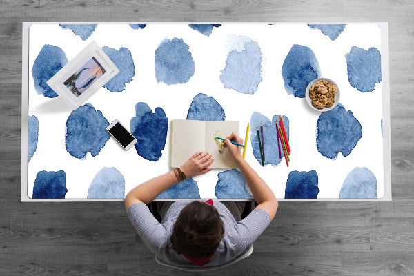 Large desk pad PVC protector ink dots