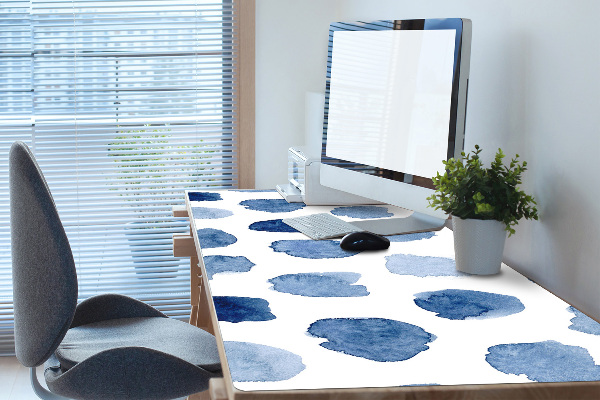 Large desk pad PVC protector ink dots