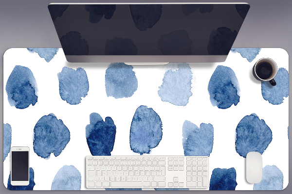 Large desk pad PVC protector ink dots
