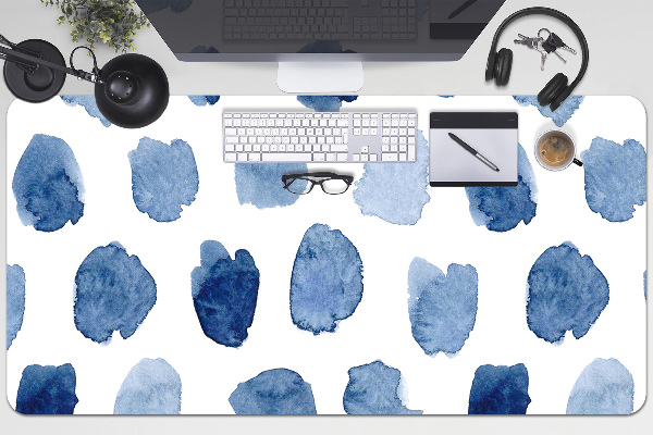 Large desk pad PVC protector ink dots