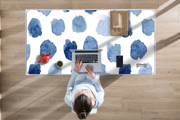 Large desk pad PVC protector ink dots