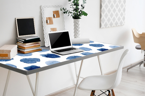Large desk pad PVC protector ink dots