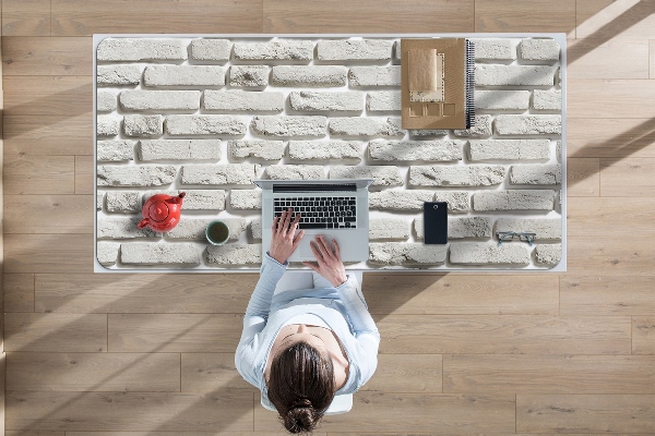 Full desk protector Marble Wall